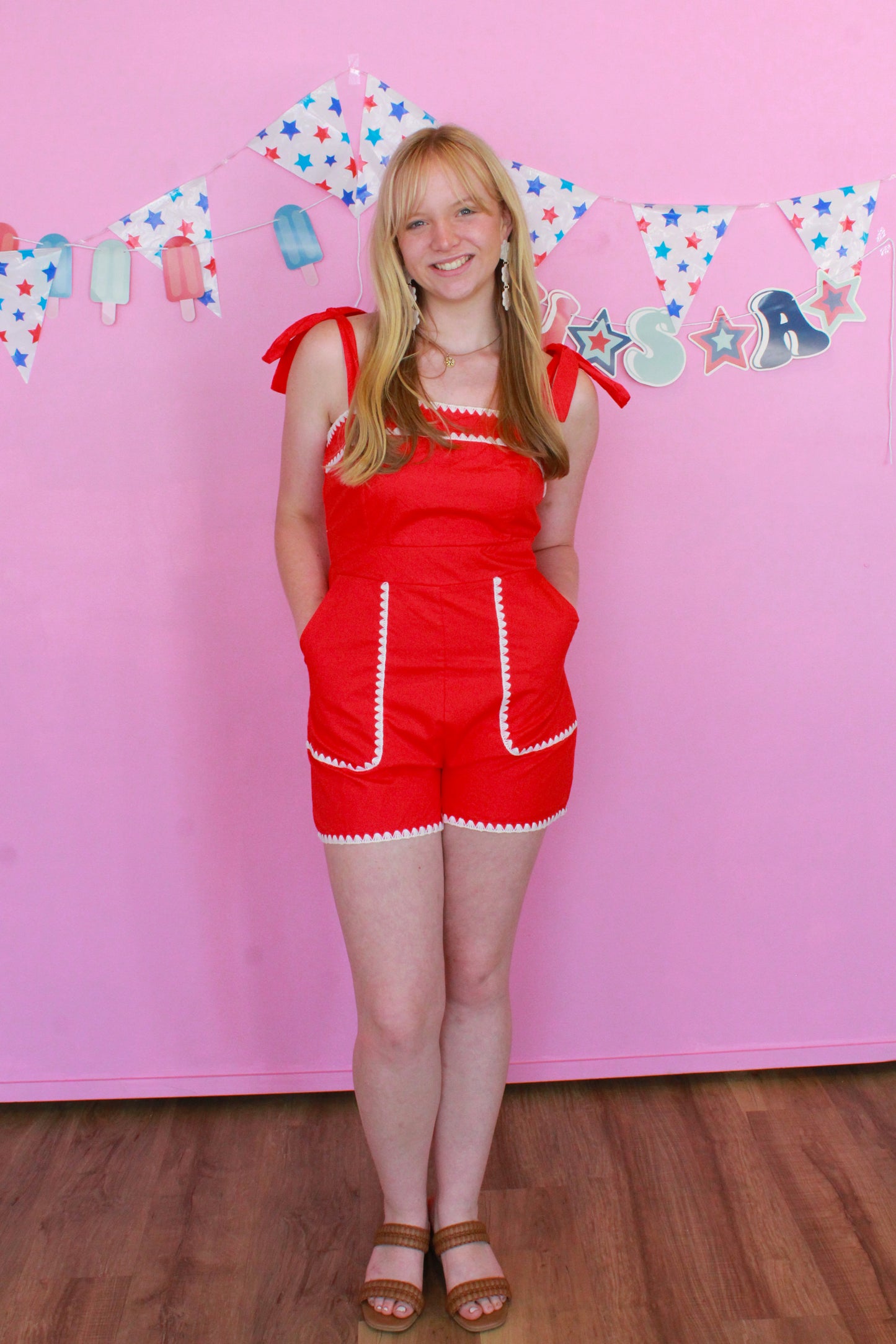 Heat Wave Romper - Red