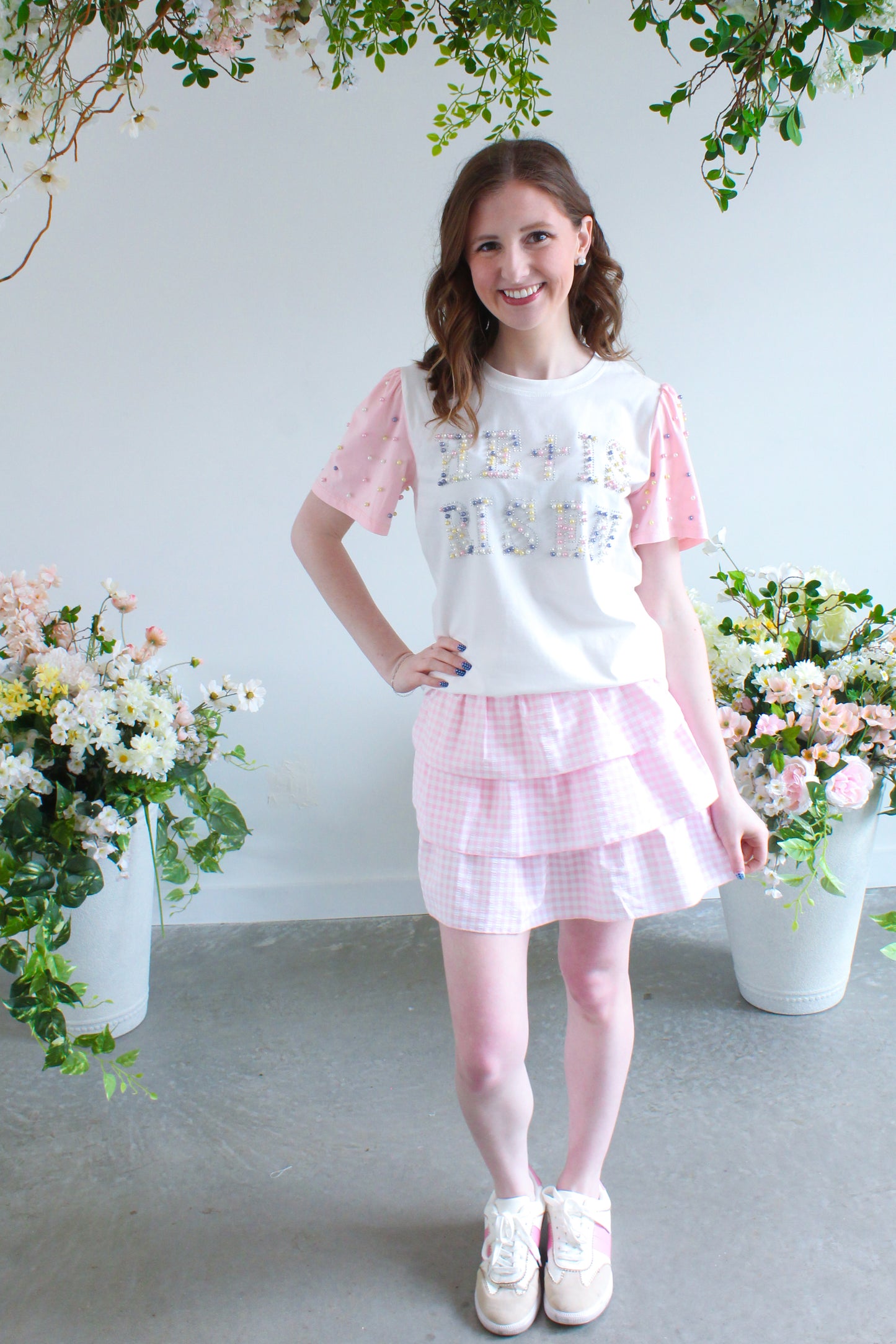 He Is Risen Tee - White