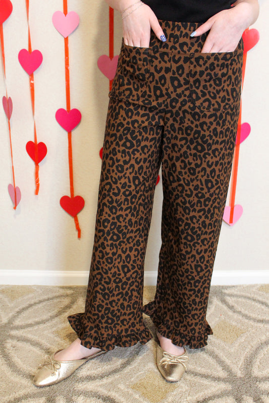 Put It In Print Pants - Cheetah