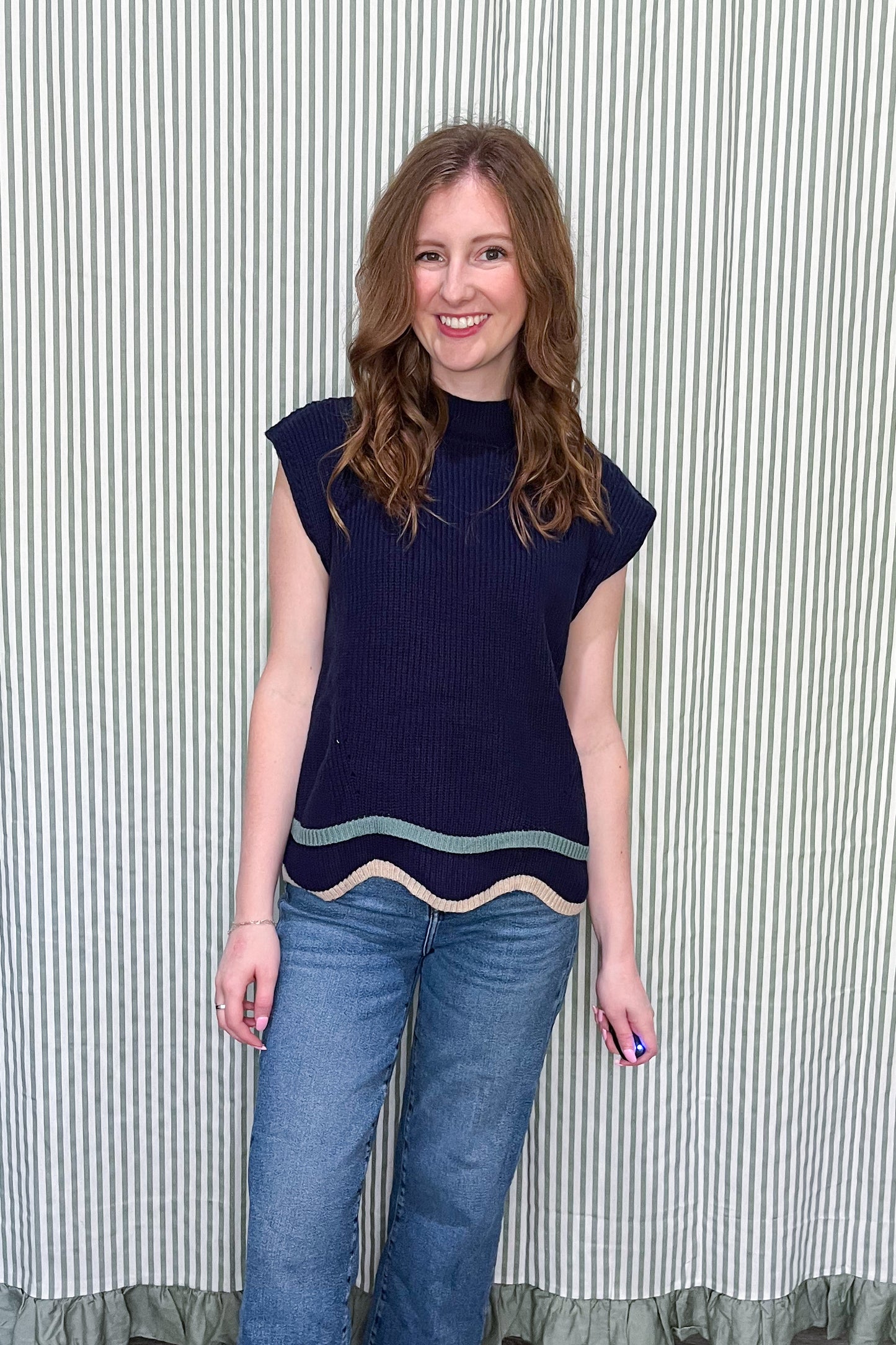 Autumn Breeze Sweater - Navy