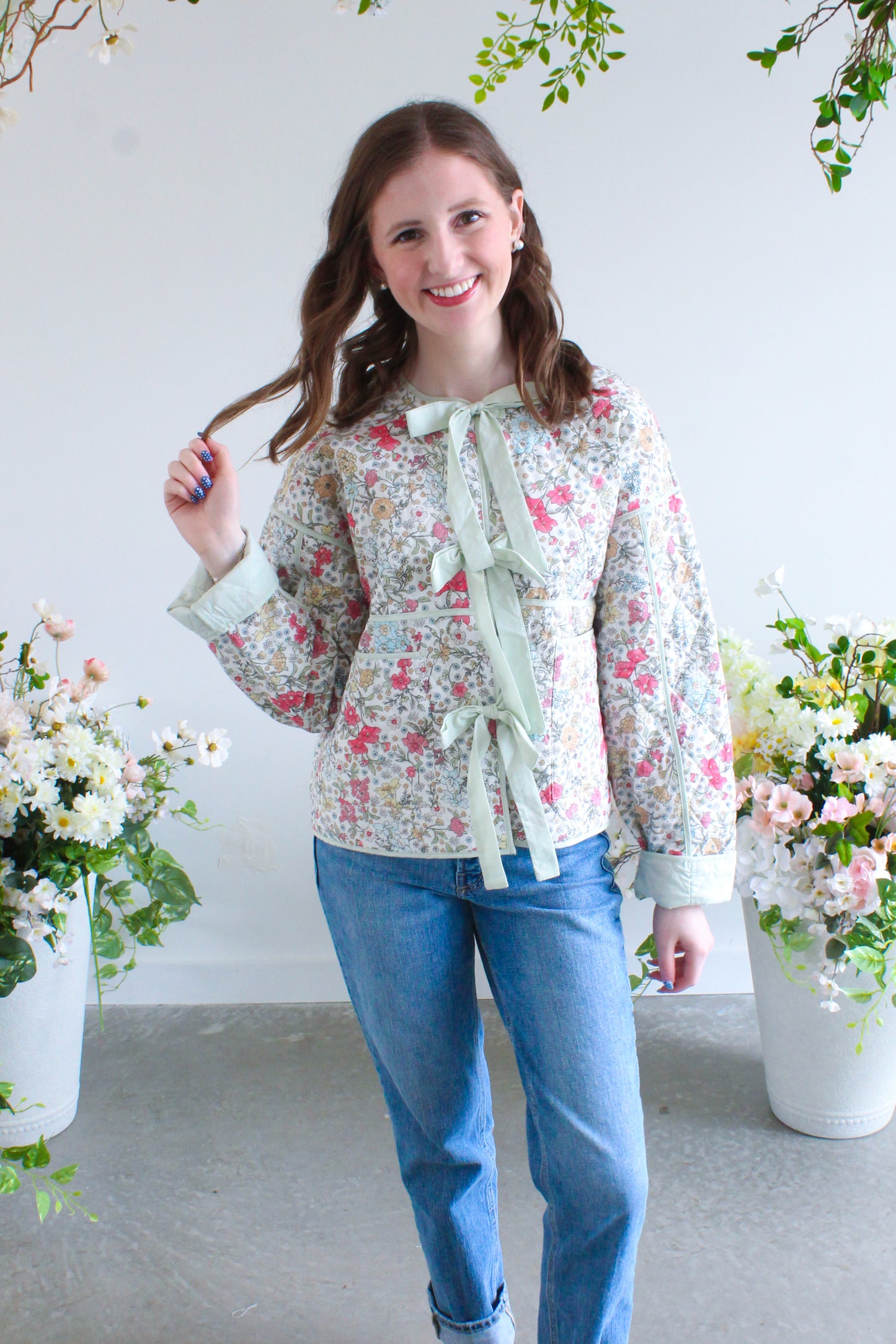 Spring Is Near Quilted Jacket - Mint