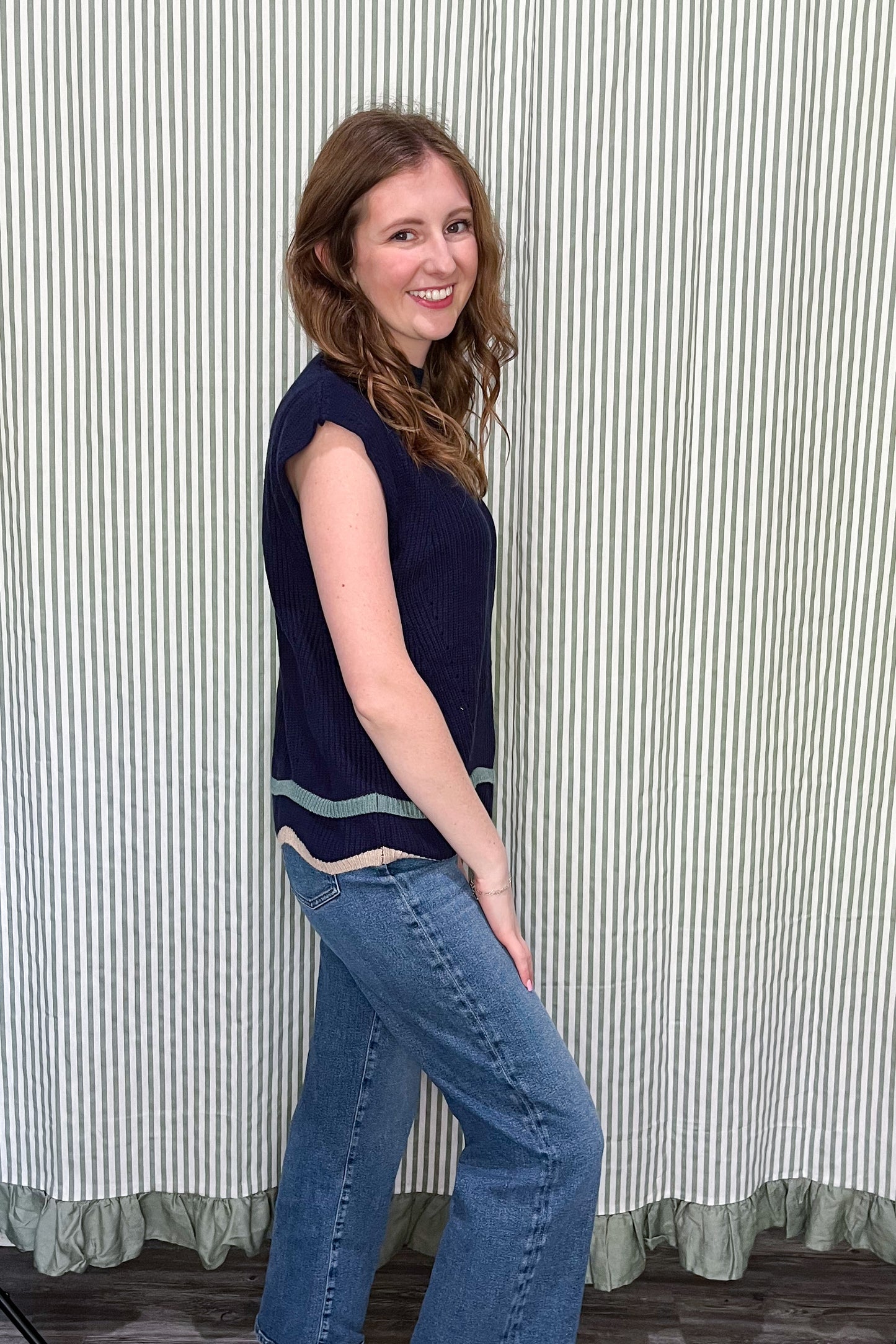 Autumn Breeze Sweater - Navy