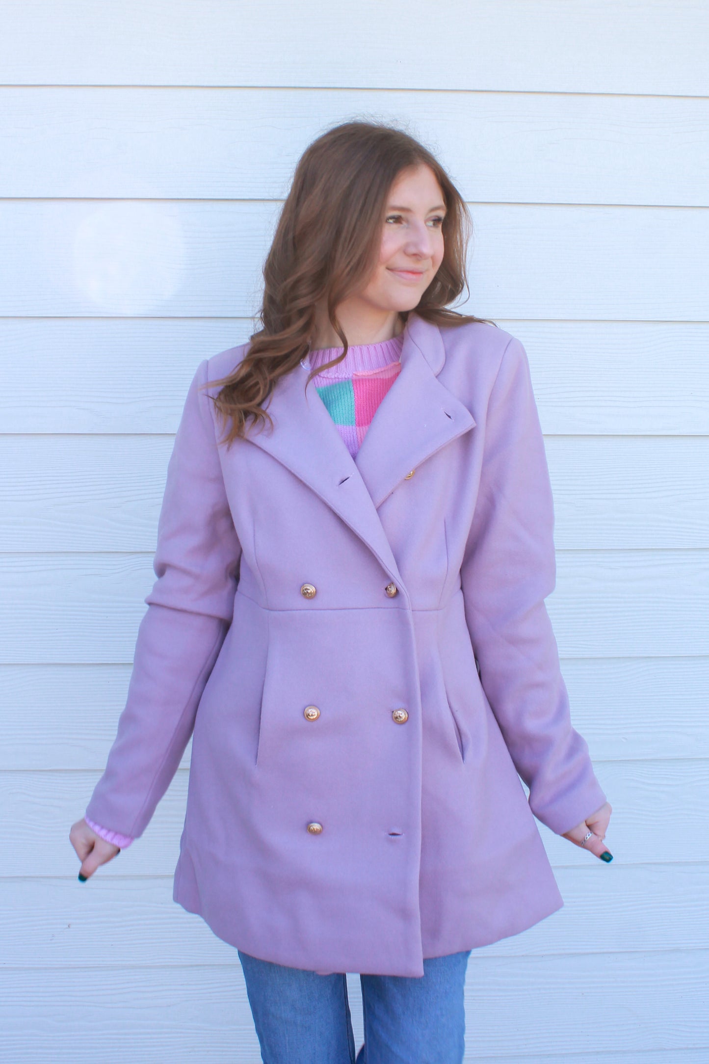 Pretty In Purple Coat - Lavender