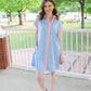 Office To Outing Dress - Blue & Pink