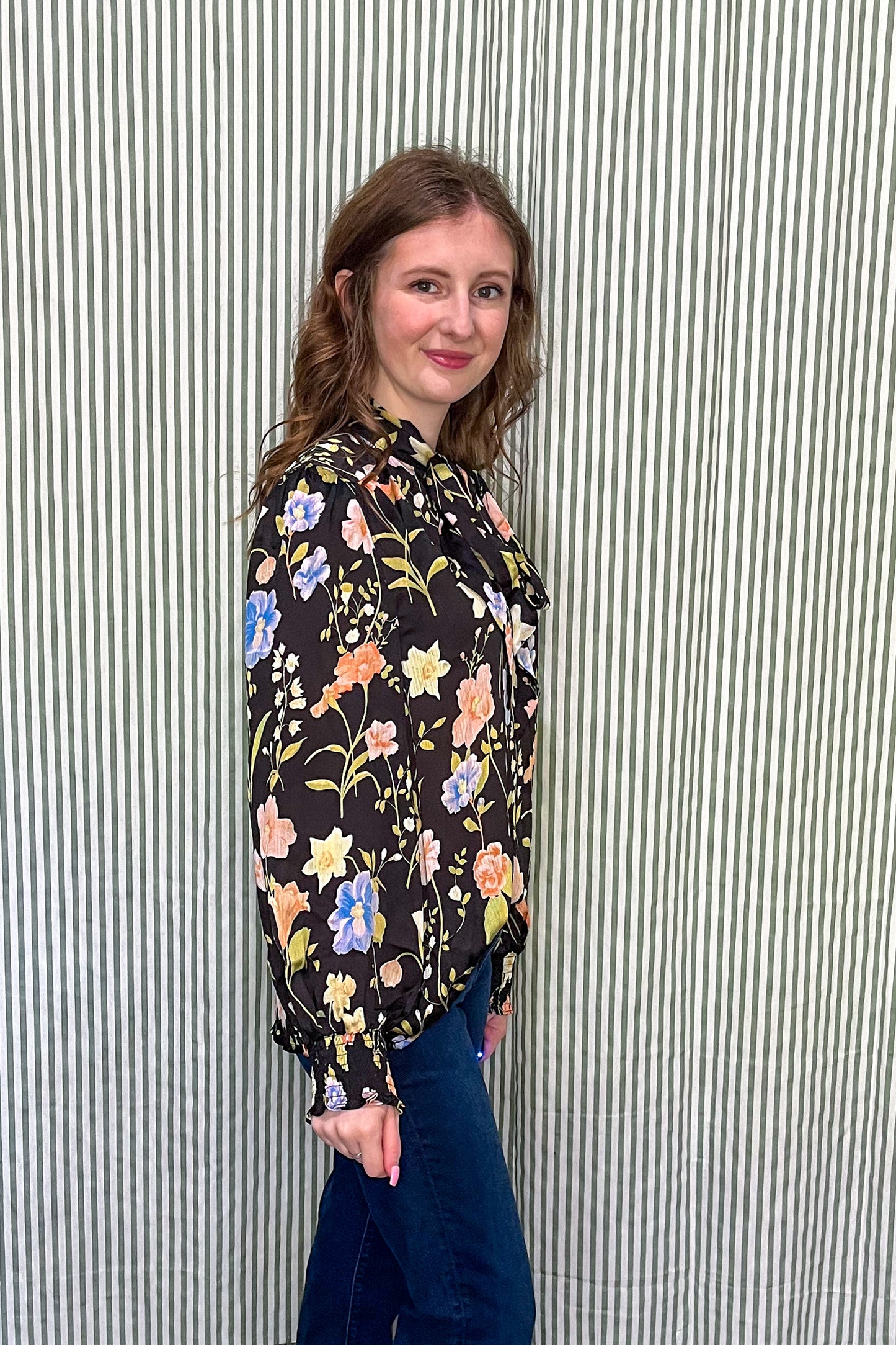 So Romantic Top - Black Floral