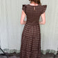 Checked In Maxi Dress - Brown