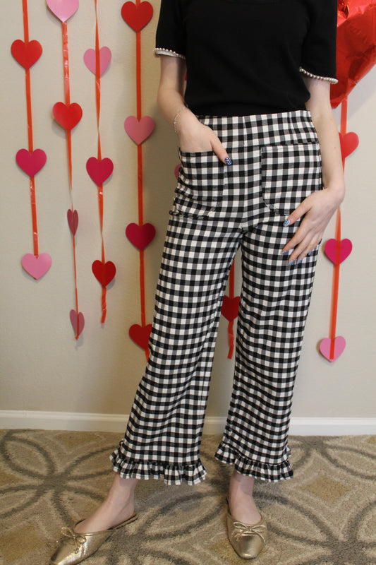 Checkmate Pants - Black & White