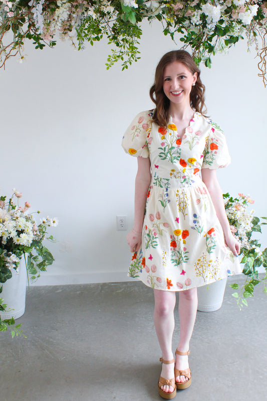 Sweet Like Spring Dress - Cream