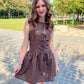 Uptown Girl Dress - Brown