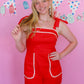 Heat Wave Romper - Red