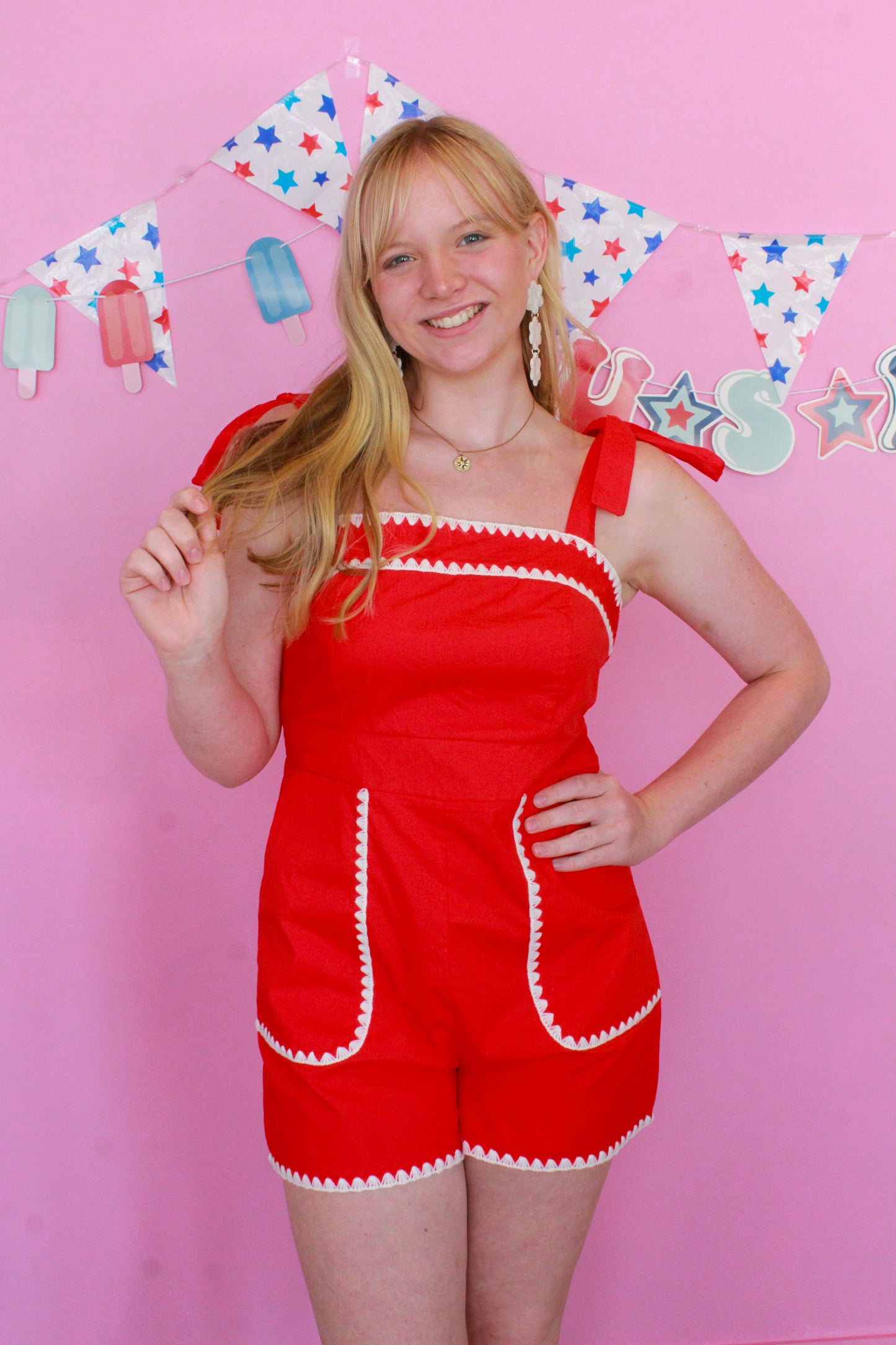 Heat Wave Romper - Red