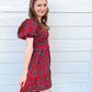 Home For The Holidays Dress - Red Plaid