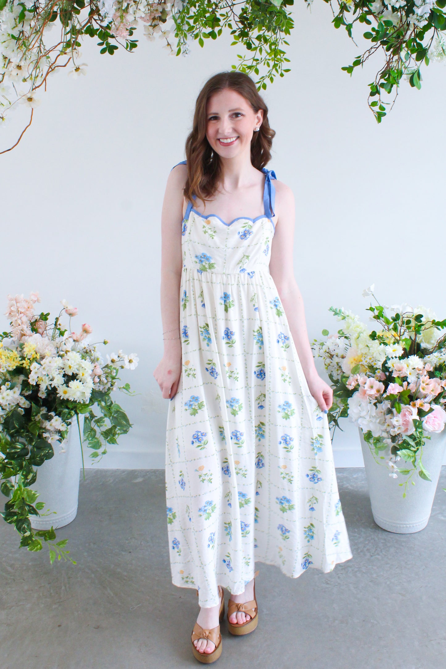 Daydreaming Maxi Dress - White Floral