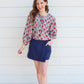 Blue Me Away Skort - Navy