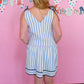 Summer In Stripes Dress - Blue & White