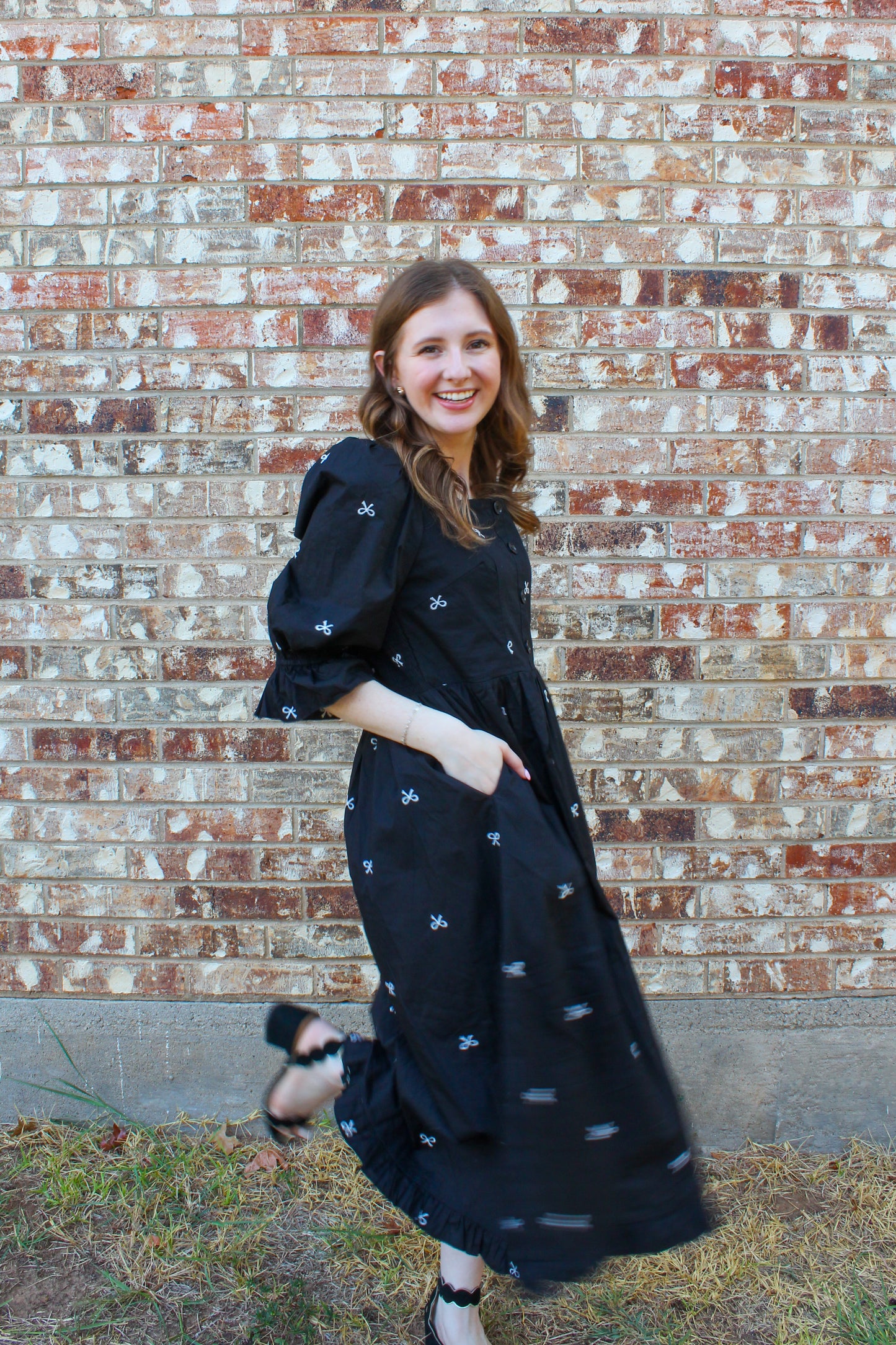 Better With A Bow Maxi Dress - Black