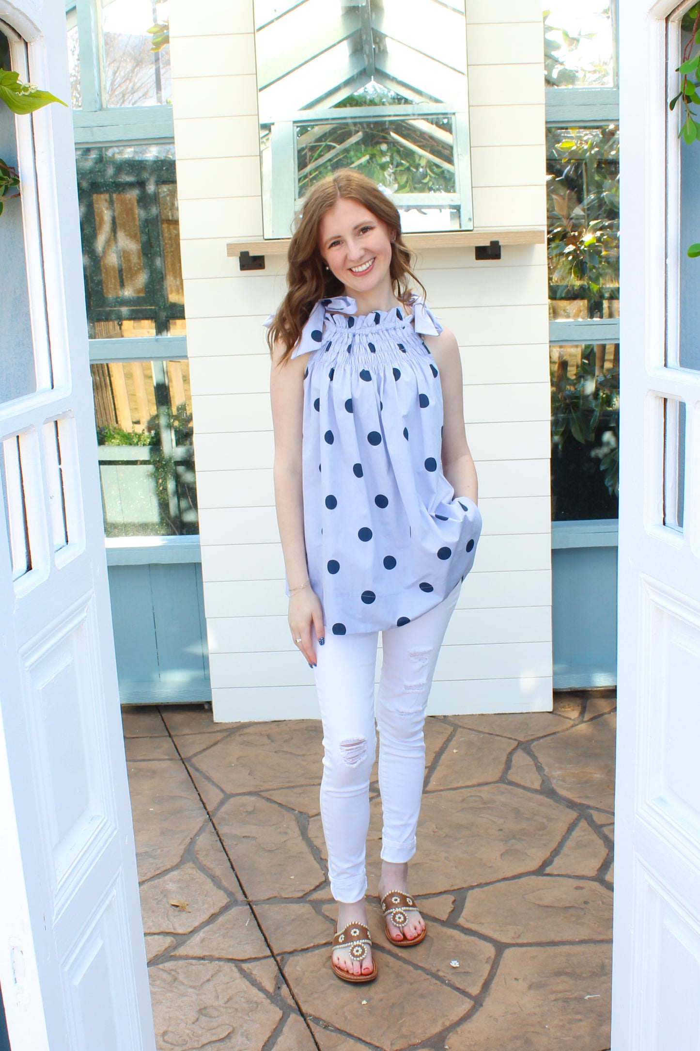 Seeing Spots Top - Blue