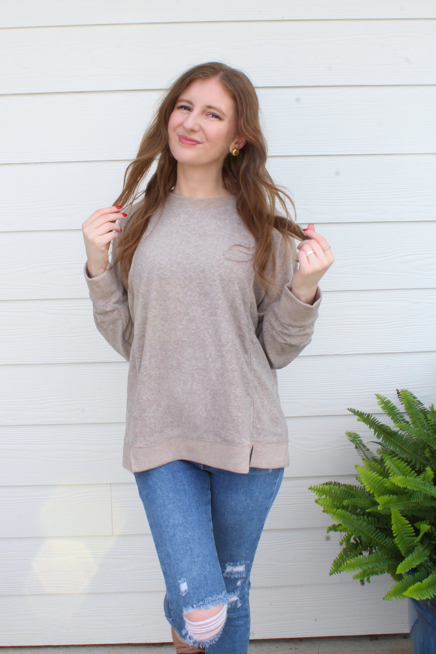 Cozy Season Pullover - Taupe