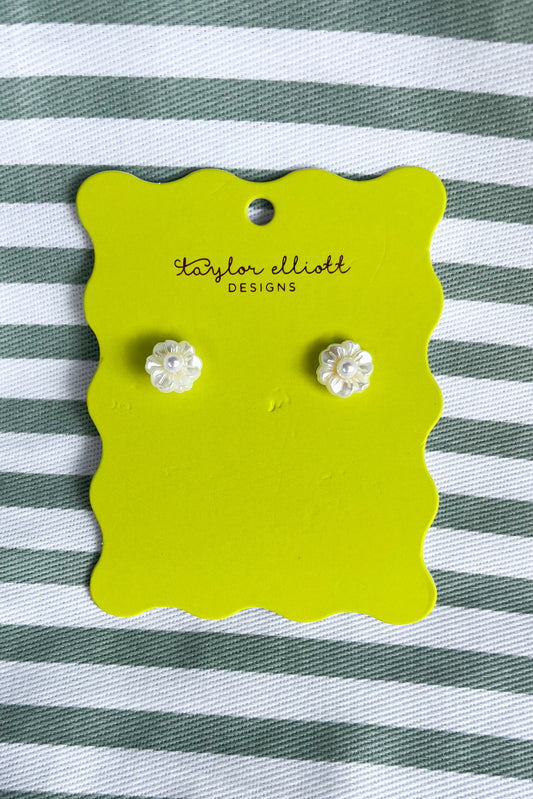 Amelia Studs - White