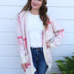 Better With A Bow Cardigan - Cream & Pink