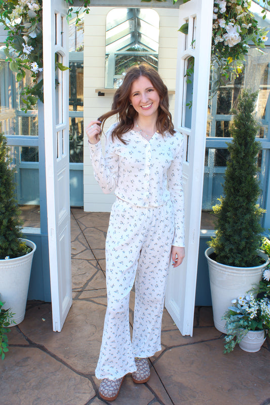 Forget Me Not Set - Cream Floral