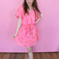 Best In Bow Dress - Pink & Orange