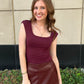 Under Pressure Bodysuit - Burgundy