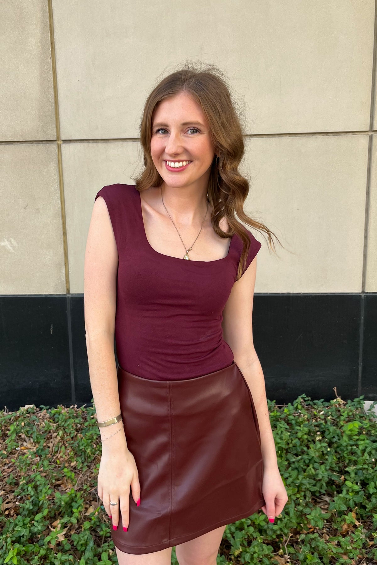Under Pressure Bodysuit - Burgundy