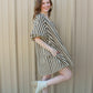 Picture This Dress - Brown & Cream