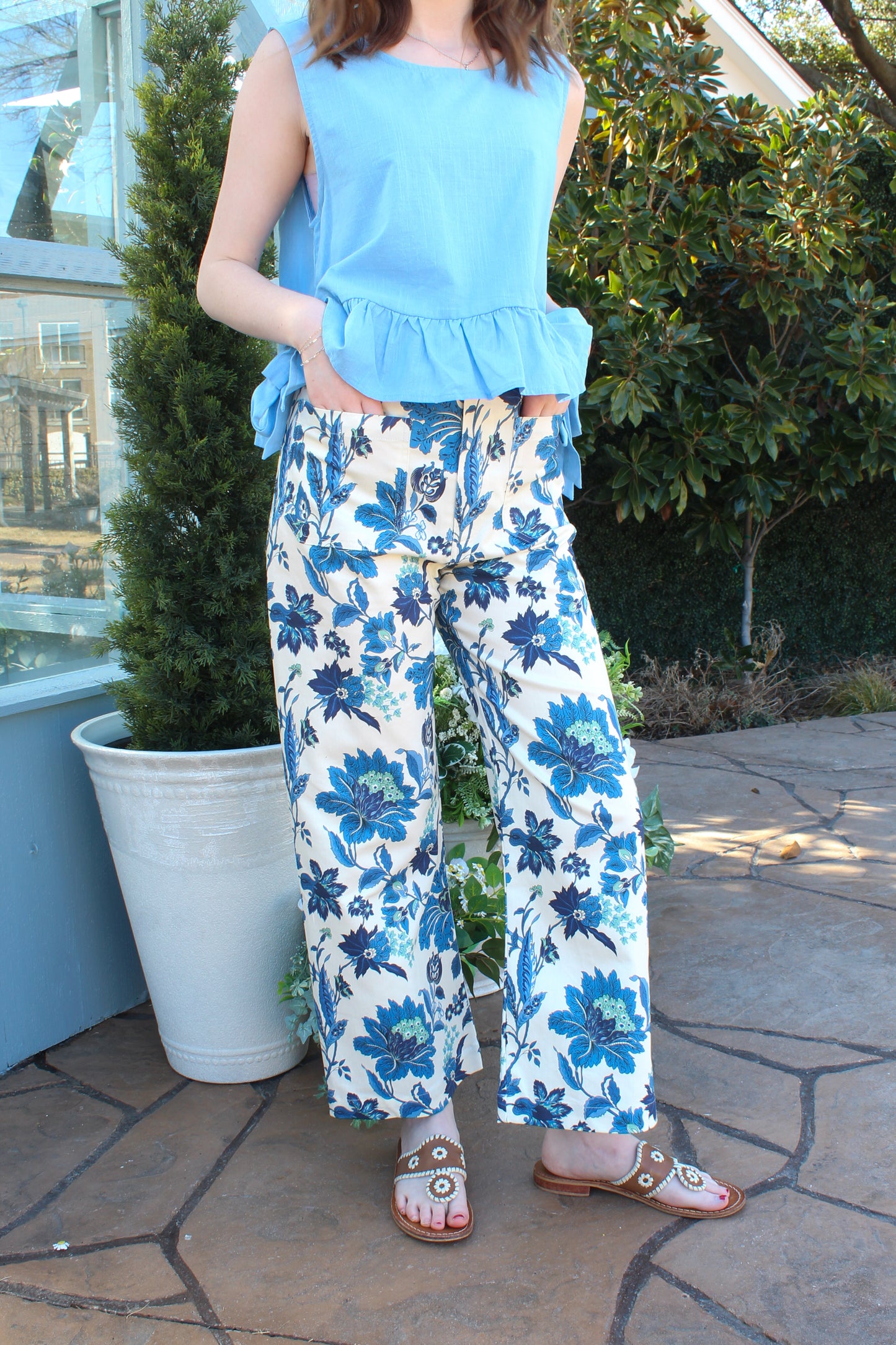 Make A Statement Pants - Blue
