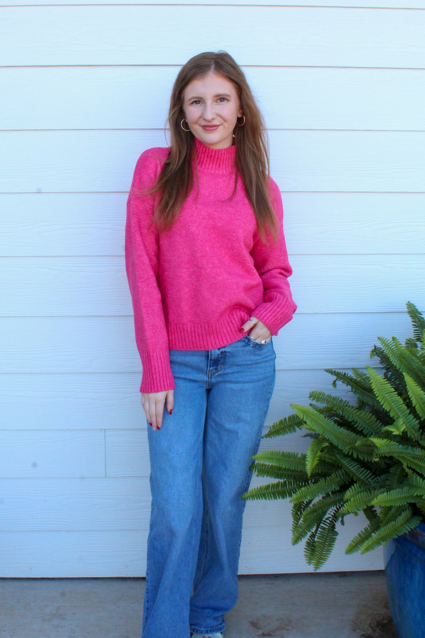 Cozy Up Sweater - Raspberry