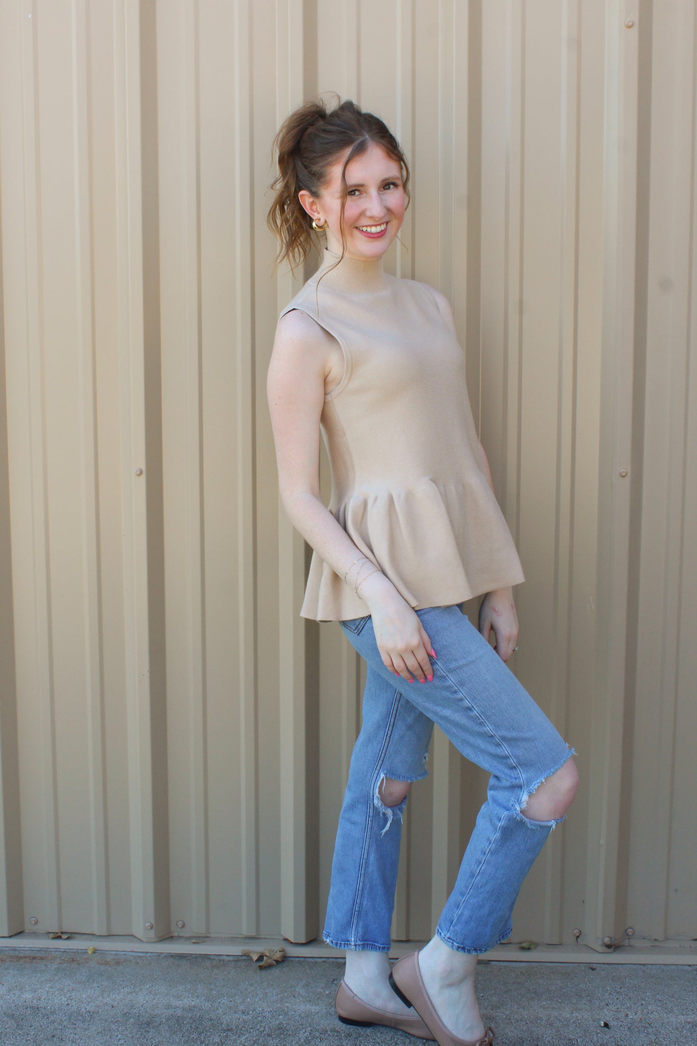 Shaken Not Stirred Top - Camel