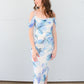 Spread Your Wings Midi Dress - Blue