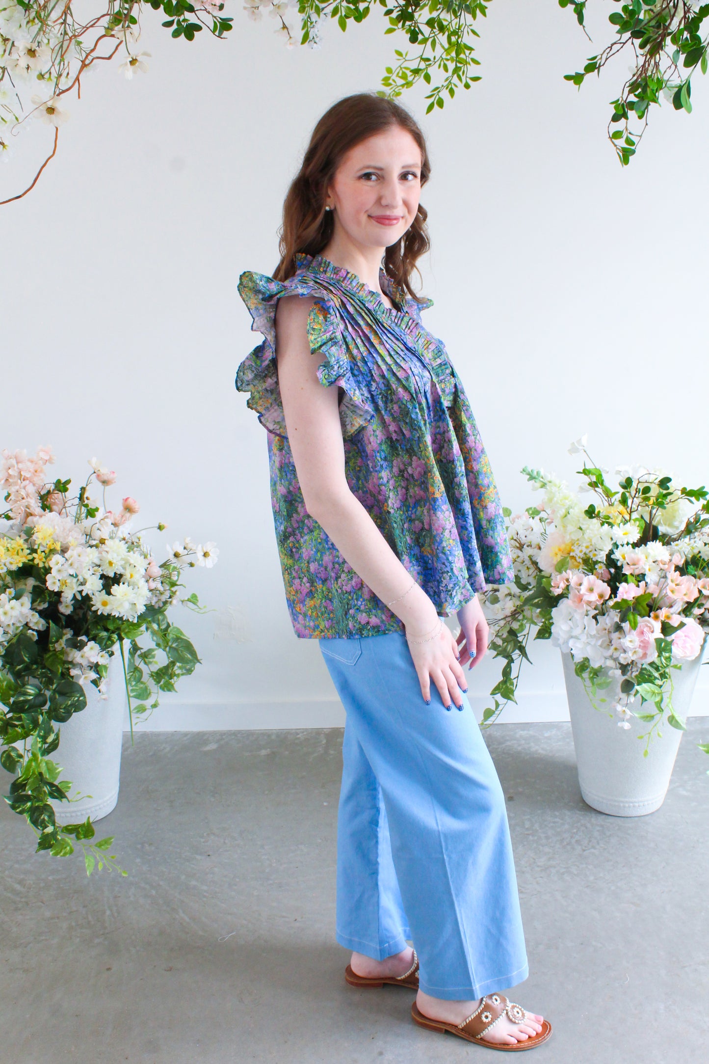 Pretty Pleats Top - Multi