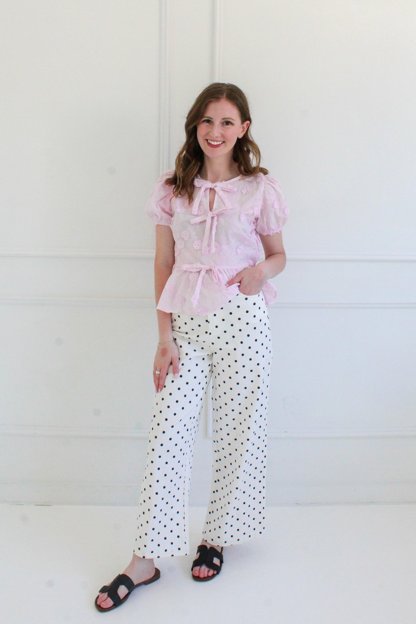 Spotted In Style Pants - White