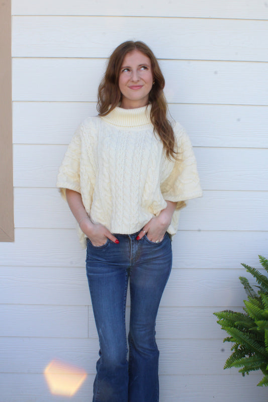 Keeping Cozy Sweater Top - Cream