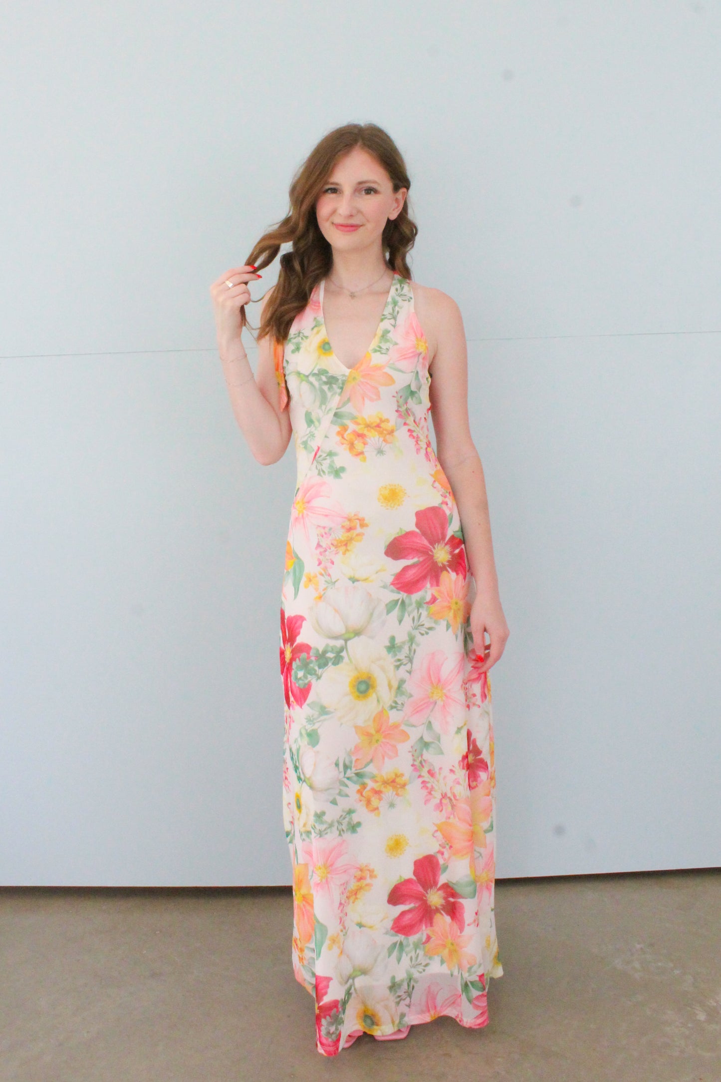 It's A Date Maxi Dress - Pink Multi