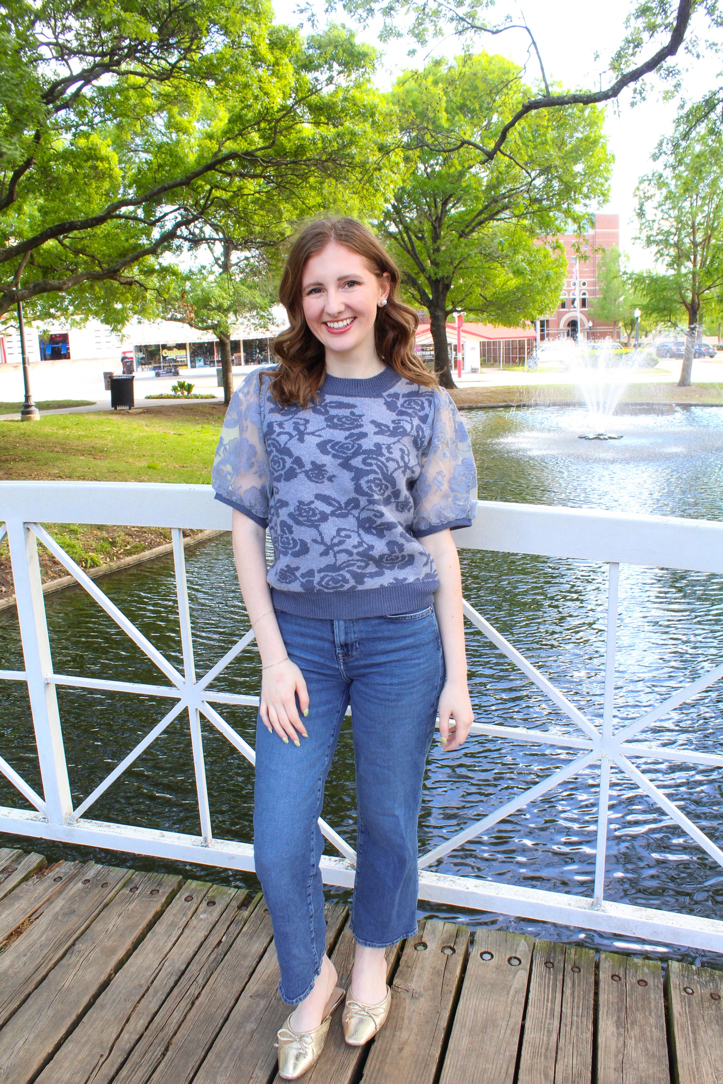 Vintage Daydream Sweater Top - Blue
