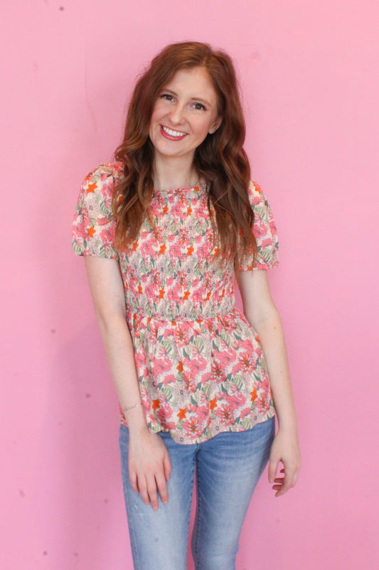 New Beginnings Top - Multi Floral