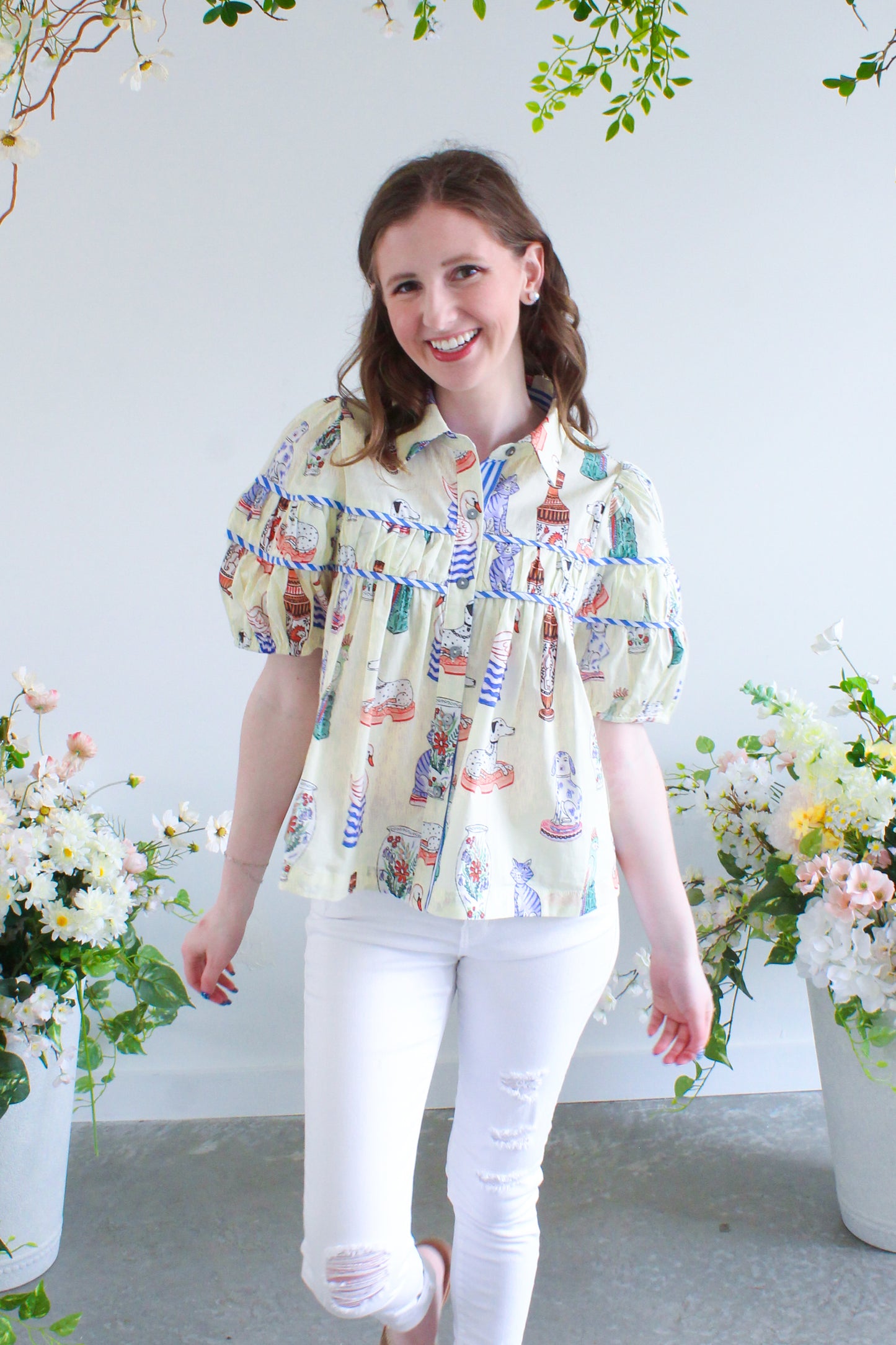 Paws & Reflect Top - Pale Yellow