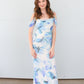 Spread Your Wings Midi Dress - Blue
