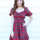 Home For The Holidays Dress - Red Plaid