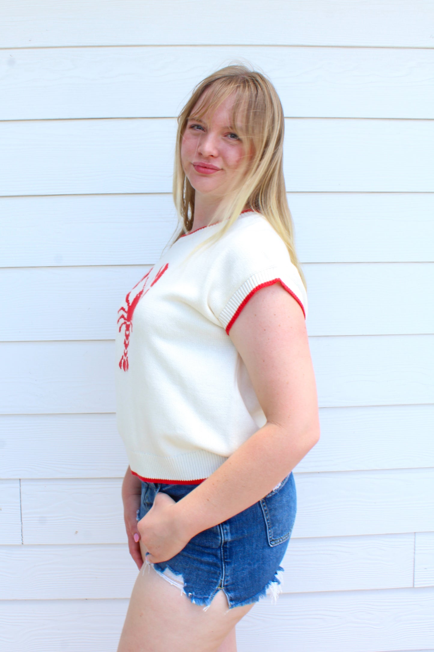 In A Pinch Top - Cream