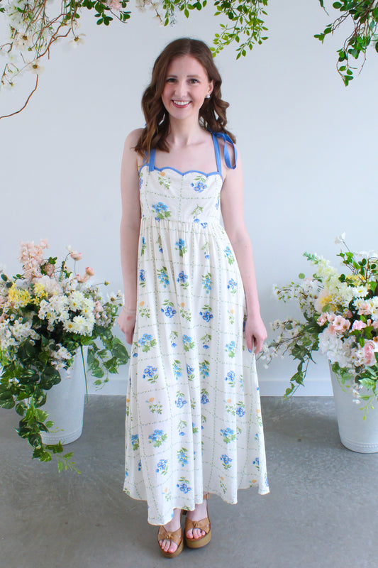 Daydreaming Maxi Dress - White Floral