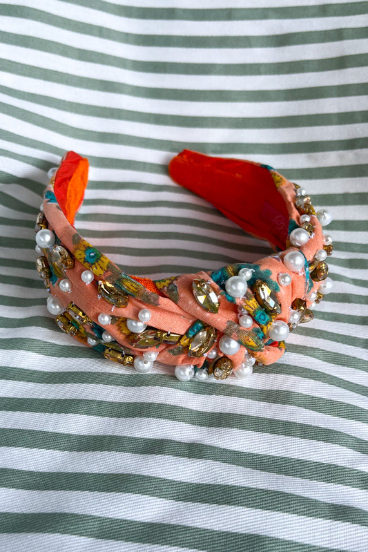 Top It Off Headband - Coral