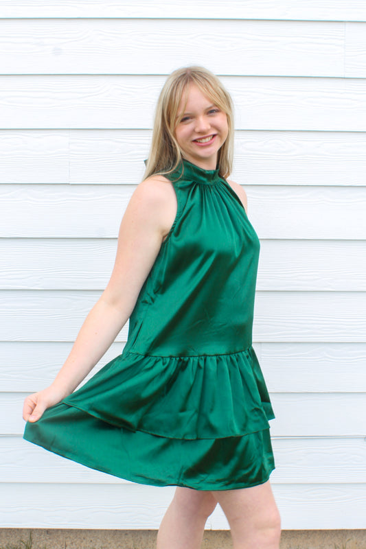 Deck The Halls Dress - Green