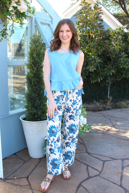 Make A Statement Pants - Blue