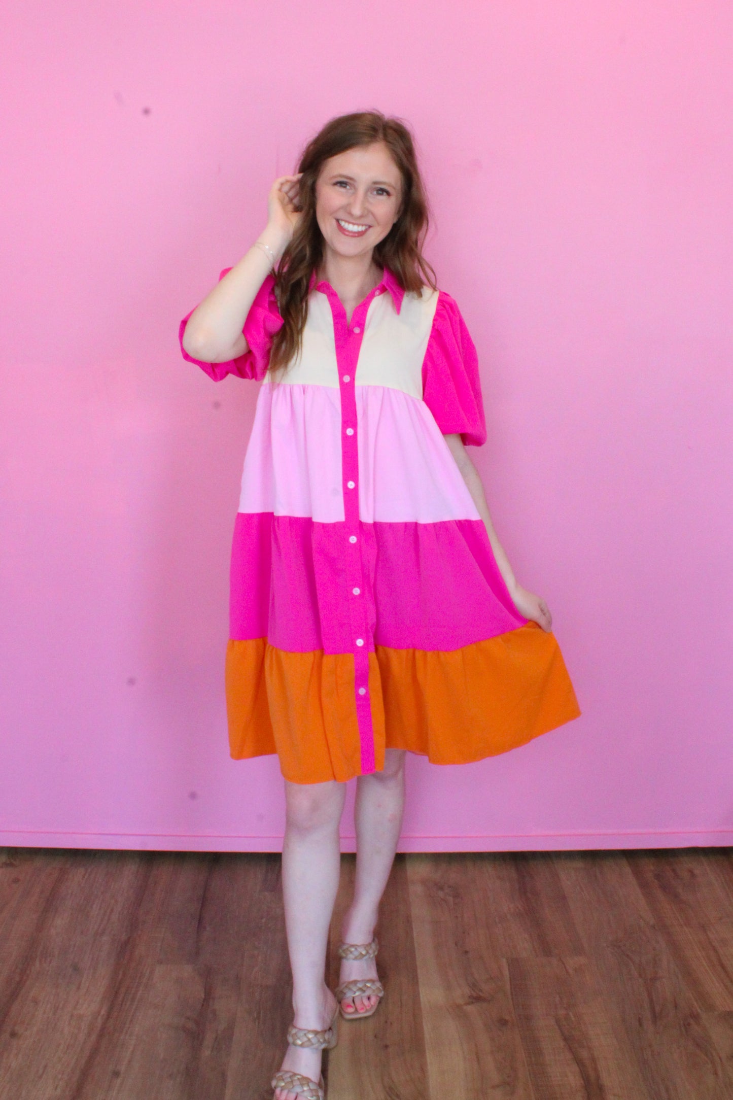 Brighter Days Dress - Pink Multi