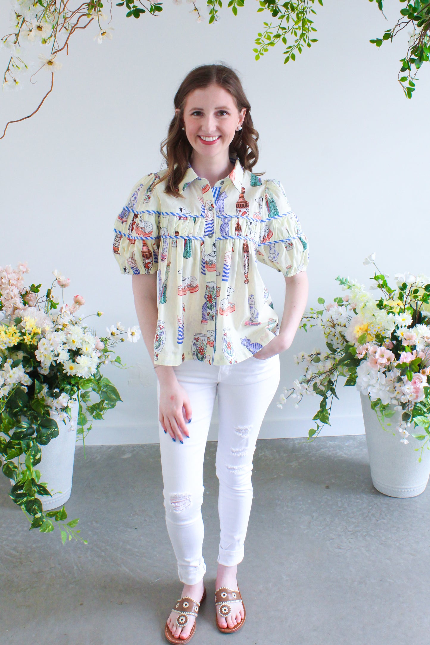 Paws & Reflect Top - Pale Yellow