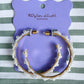 Amelia Large Hoops - White